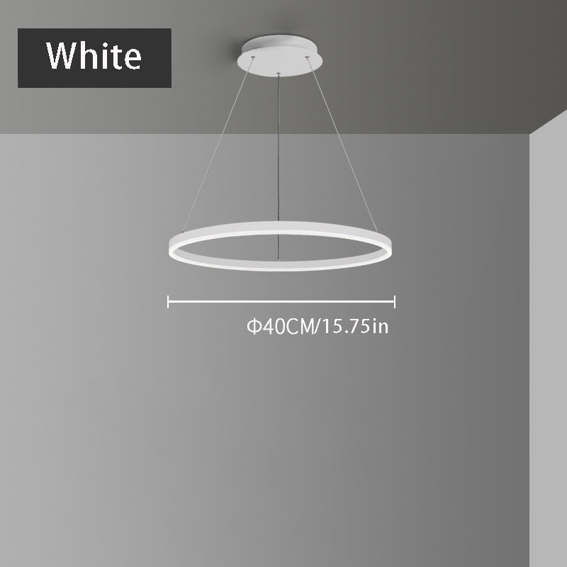 Modern Circular LED Chandelier - Sleek Hanging Pendant Light for Kitchen Islands & Dining Rooms