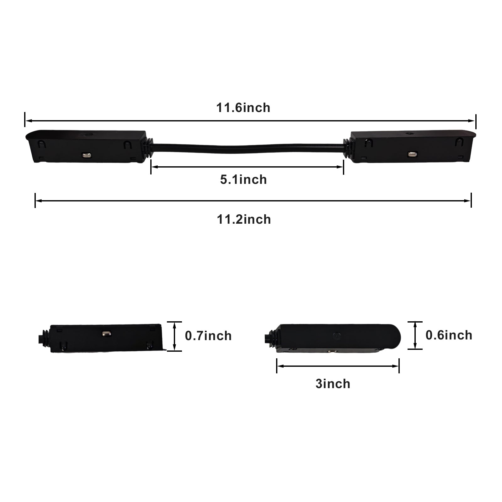 Hidden Corner Connector Conductive Module for Recessed Magnetic Track Lighting, One-Click Lock, Smooth Transition, Durable Safe, Fits Recessed Rails, Home/Office Renovation DIY & Contractor