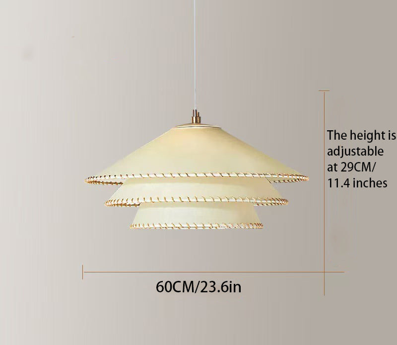 23.6-in Double Wheel Chandelier: Modern LED Pendant Light with 11.4-inch Adjustable Height (Black/Gold/Brown)