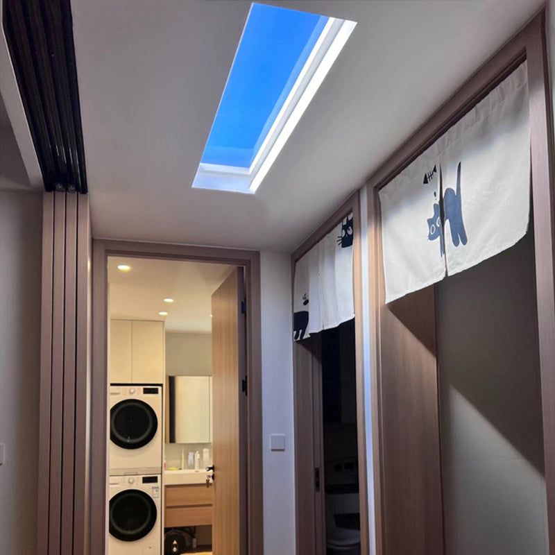 Blue Sky Ceiling Light47.2*11.8", Natural Sky Panel LED Ceiling Lamp for Kids Room, Bathroom, Kitchen, Indoor Home Decor Lighting Fixture