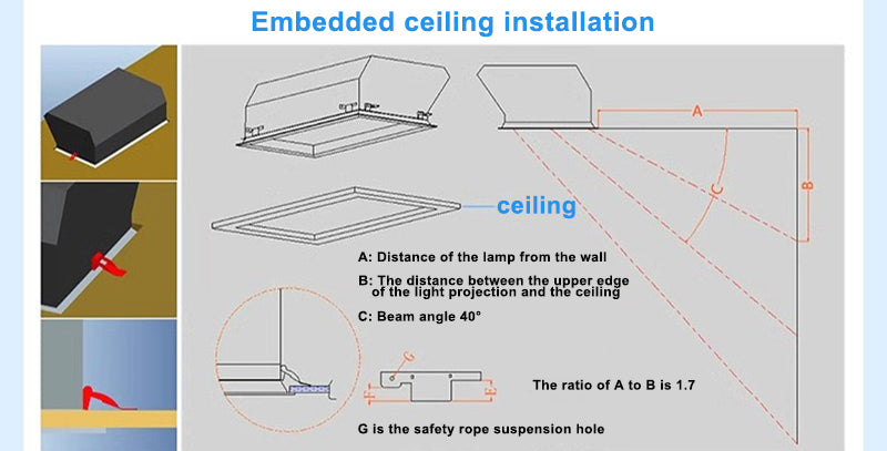 Blue Sky Ceiling Light47.2*11.8", Natural Sky Panel LED Ceiling Lamp for Kids Room, Bathroom, Kitchen, Indoor Home Decor Lighting Fixture