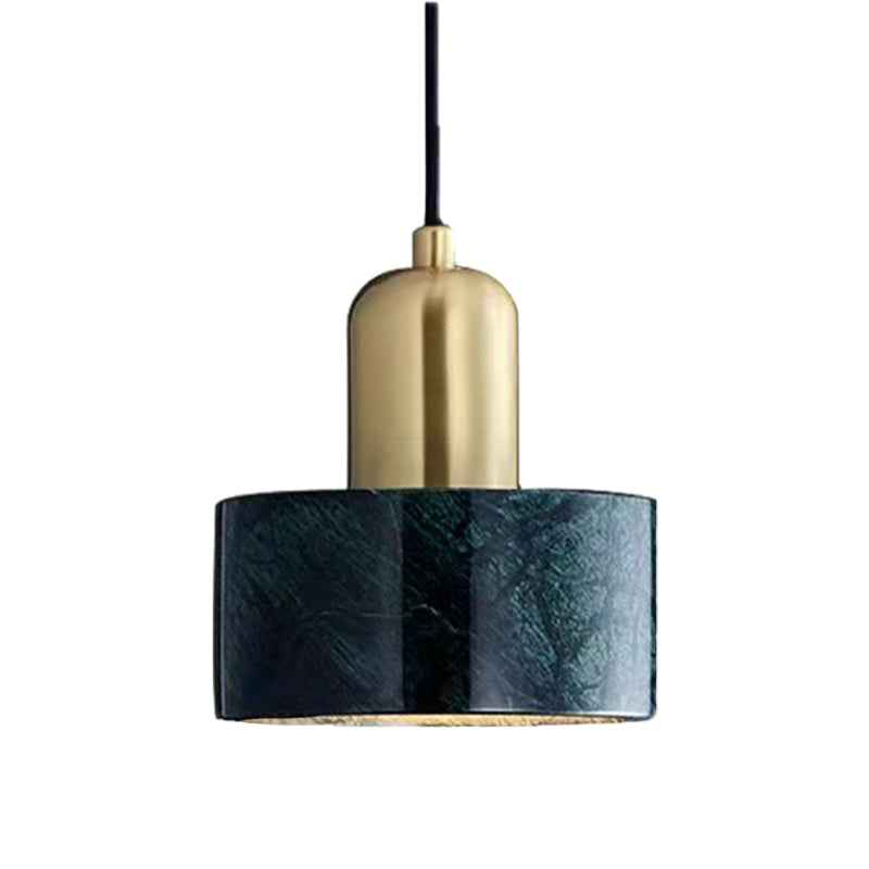Modern Marble & Metal Pendant Light - Minimalist Mini Hanging Light