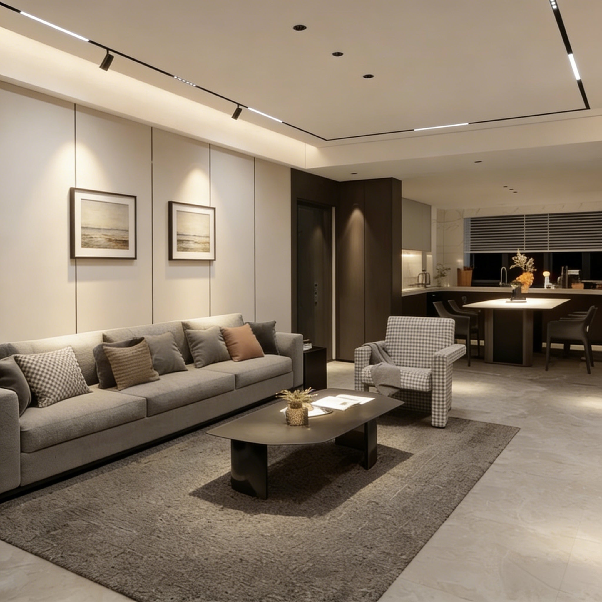 Recessed Magnetic Track Lighting Kit, 3.3ft Aluminum Rail with Adjustable Aircraft Wings, Gold-Plated Wires, Pre-Ceiling Easy Install, Modern Sleek Design for LED, for Home Office Store Gallery