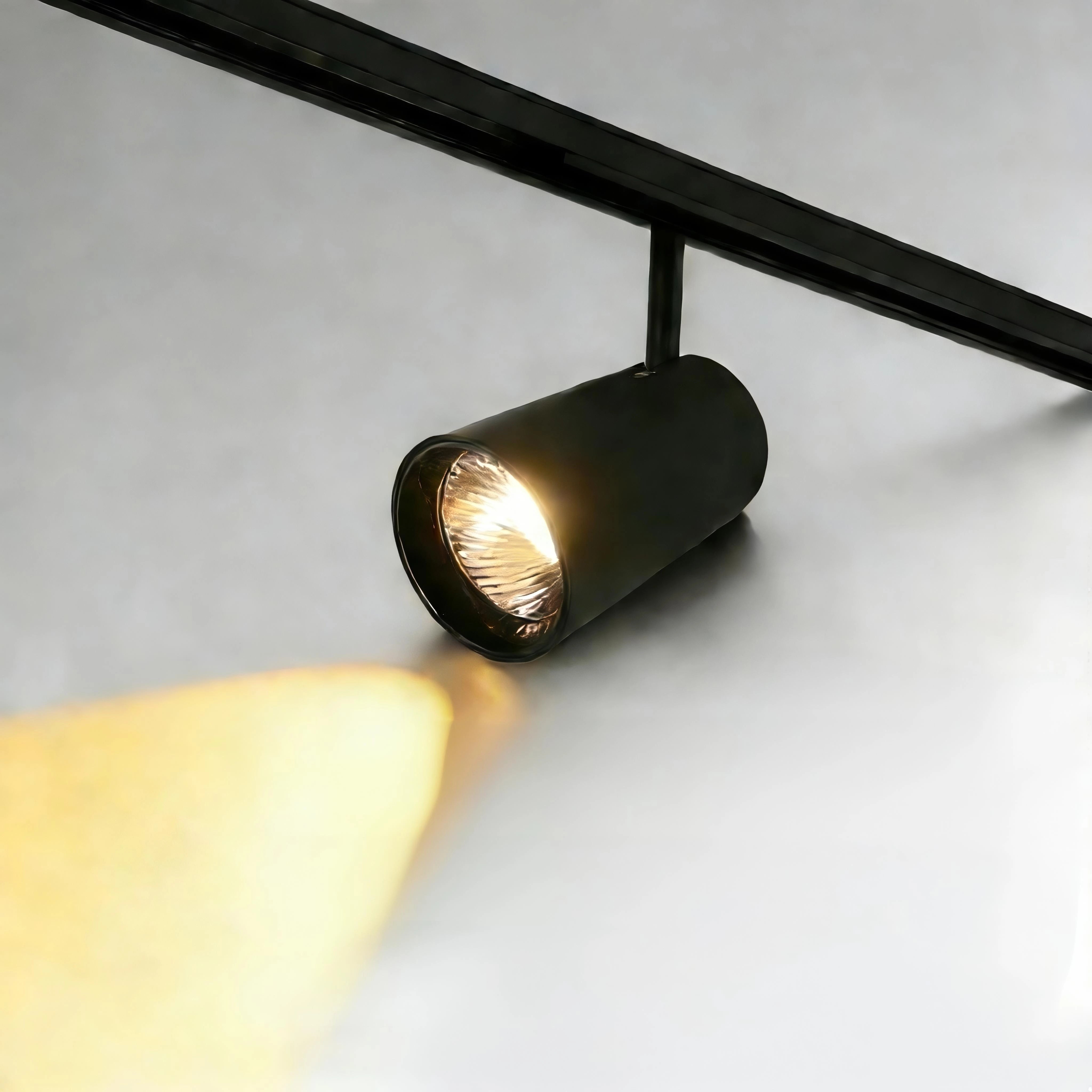 20W Magnetic LED Track Spotlight, 3000K Warm White 90° Vertical Rotation, DC48V Low Voltage Black, Strong Magnetism Long Lifespan, Fit Recessed Magnetic Track Home/Commercial/Art Exhibition