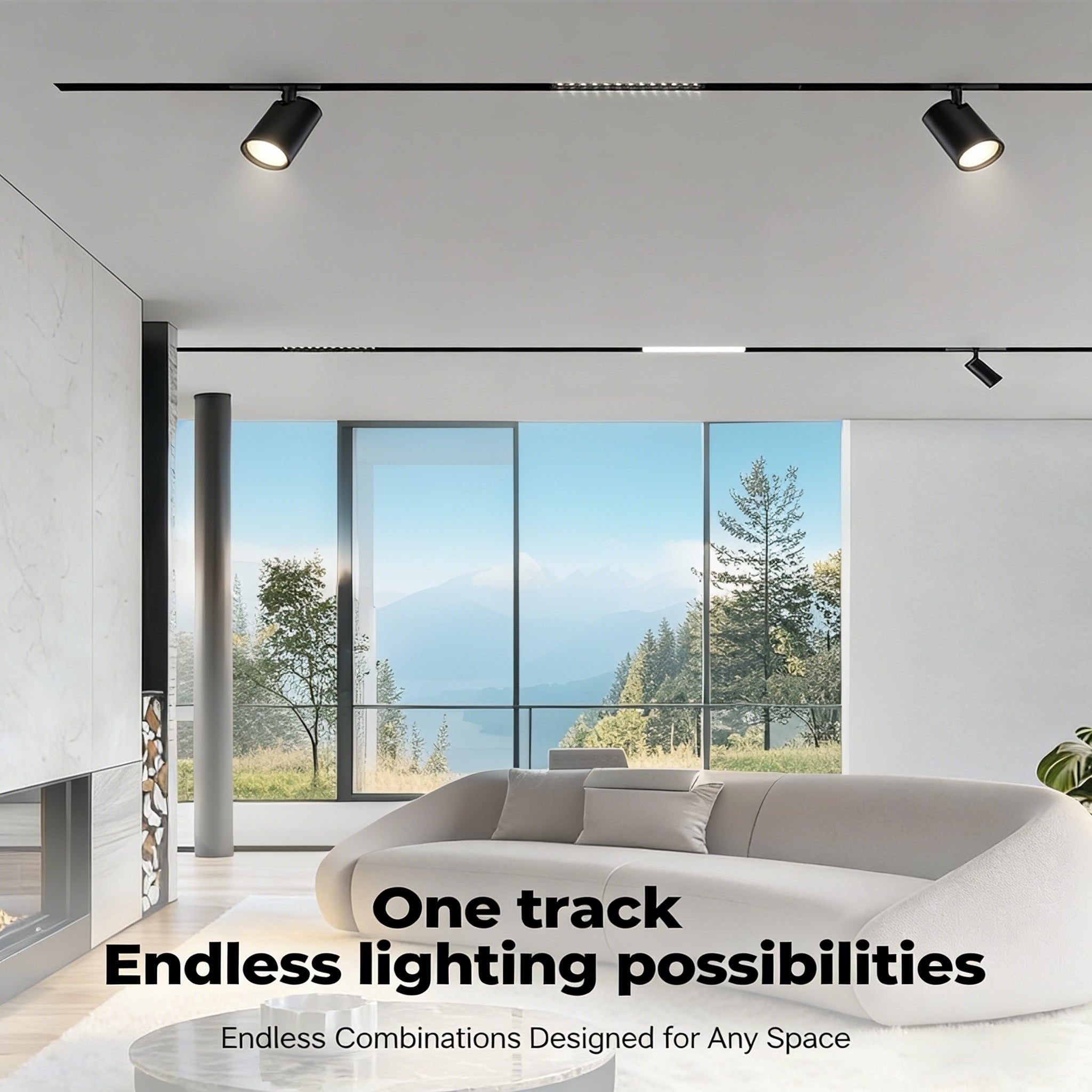 20W Magnetic LED Track Spotlight, 3000K Warm White 90° Vertical Rotation, DC48V Low Voltage Black, Strong Magnetism Long Lifespan, Fit Recessed Magnetic Track Home/Commercial/Art Exhibition