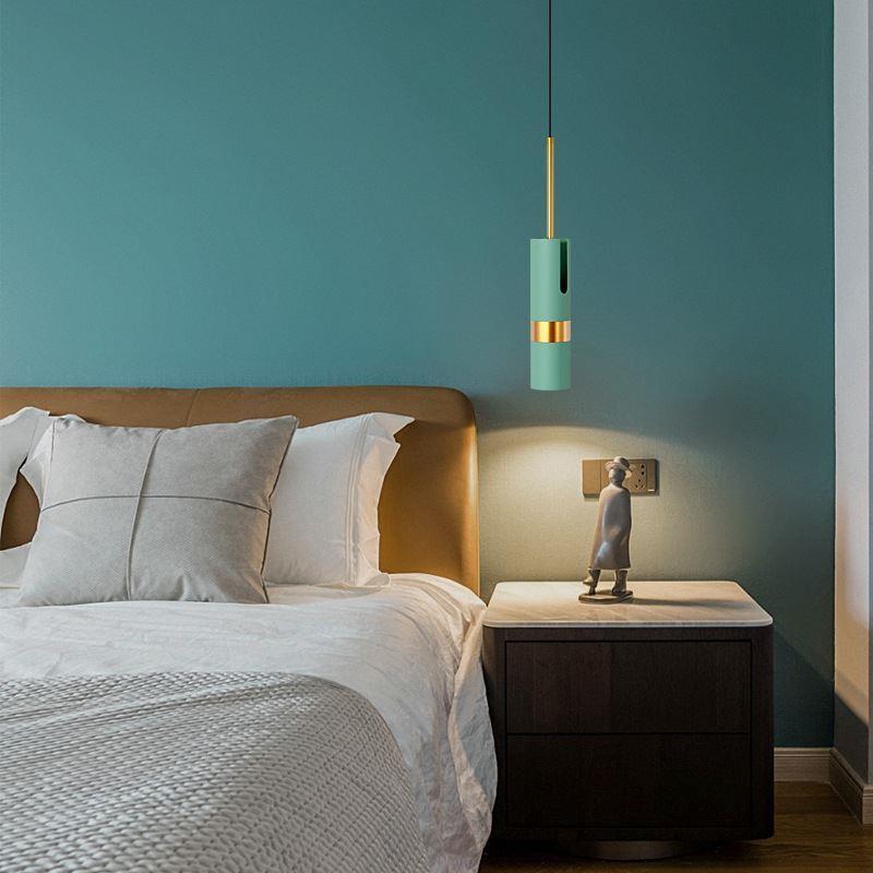 3-Step Dimming Modern Pendant Light | Creative Cylindrical LED for Bedroom