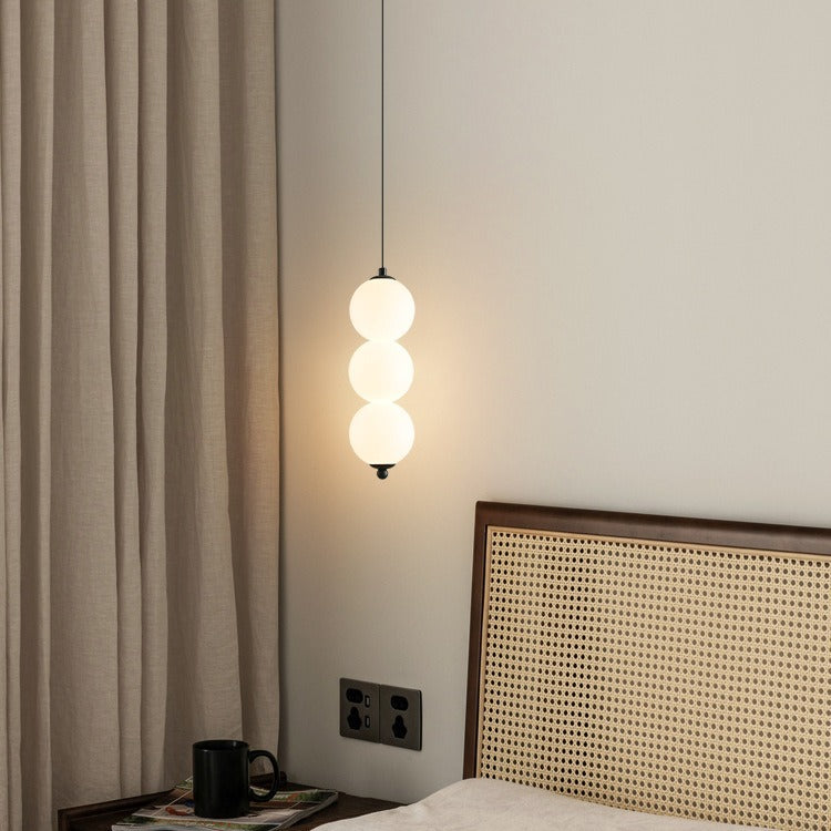 Modern Round String Vertical Balls Pendant – Dimmable LED Chandelier