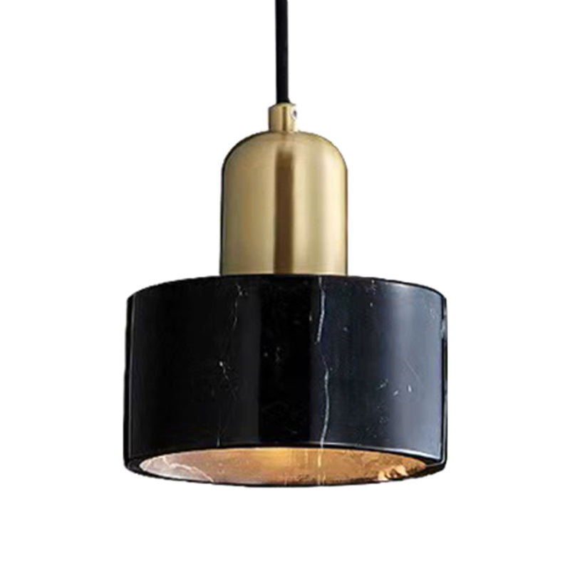 Modern Marble & Metal Pendant Light - Minimalist Mini Hanging Light