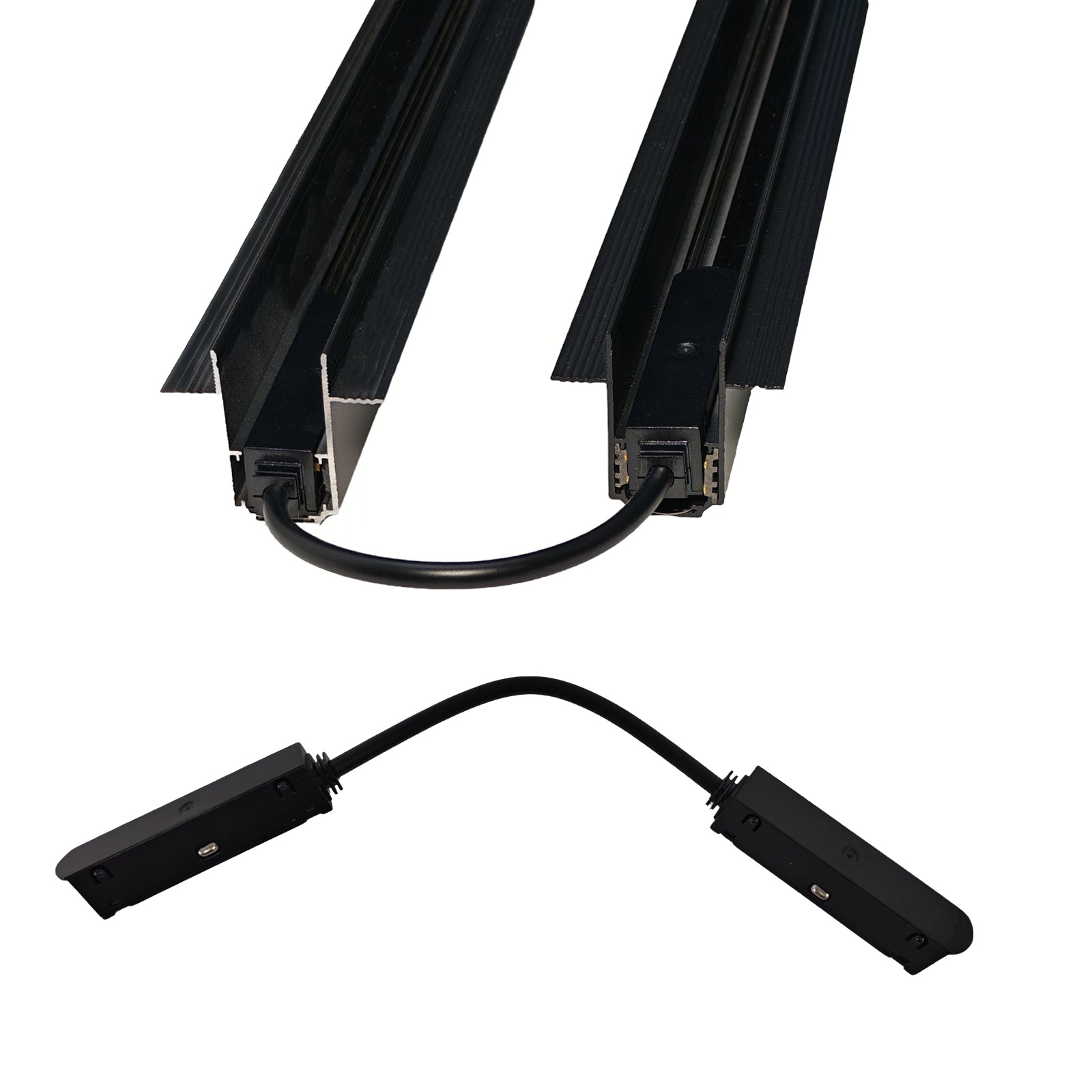 Hidden Corner Connector Conductive Module for Recessed Magnetic Track Lighting, One-Click Lock, Smooth Transition, Durable Safe, Fits Recessed Rails, Home/Office Renovation DIY & Contractor