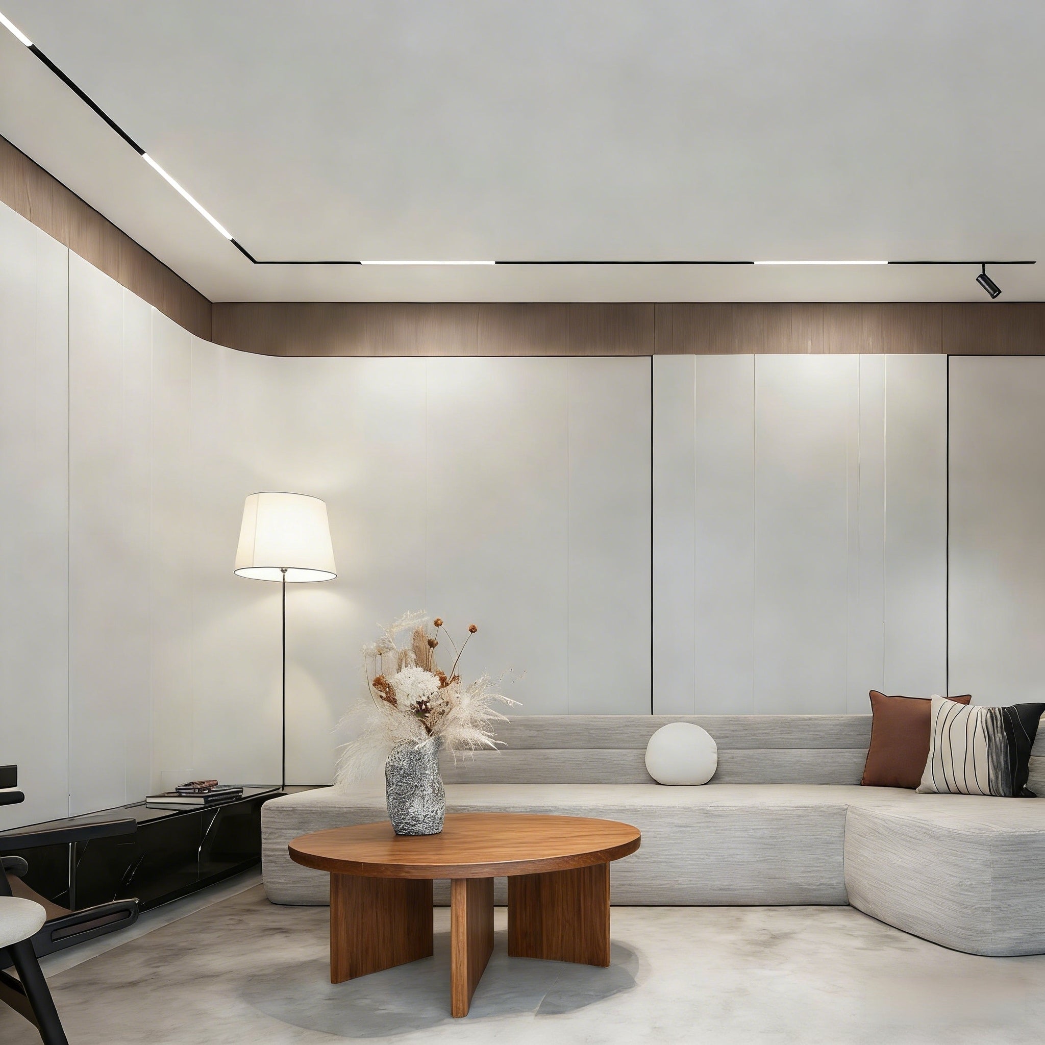 Recessed Magnetic Track Lighting Kit, 3.3ft Aluminum Rail with Adjustable Aircraft Wings, Gold-Plated Wires, Pre-Ceiling Easy Install, Modern Sleek Design for LED, for Home Office Store Gallery