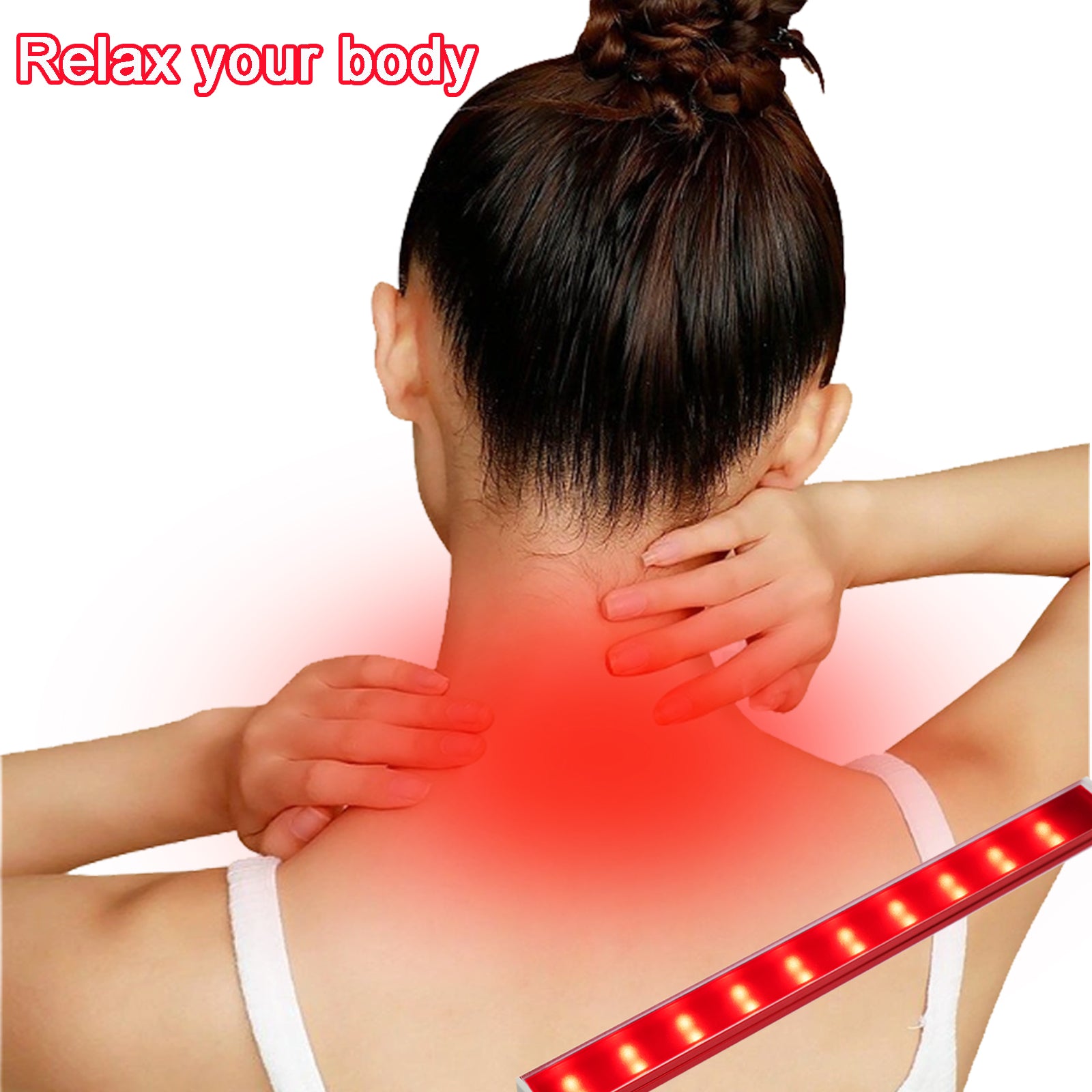 660nm & 850nm Red Light Strip, 9.6 Inch Near Infrared Light Bar with 5 Brightness Levels, USB Powered Red Light for Muscle Relaxation, Home & Fitness Use（2 pcs）