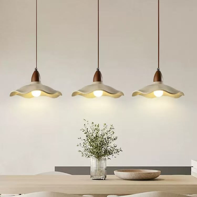 Wavy 1-Light Cement Pendant, Japanese-Inspired – Where Rustic Touch Meets Modern Design