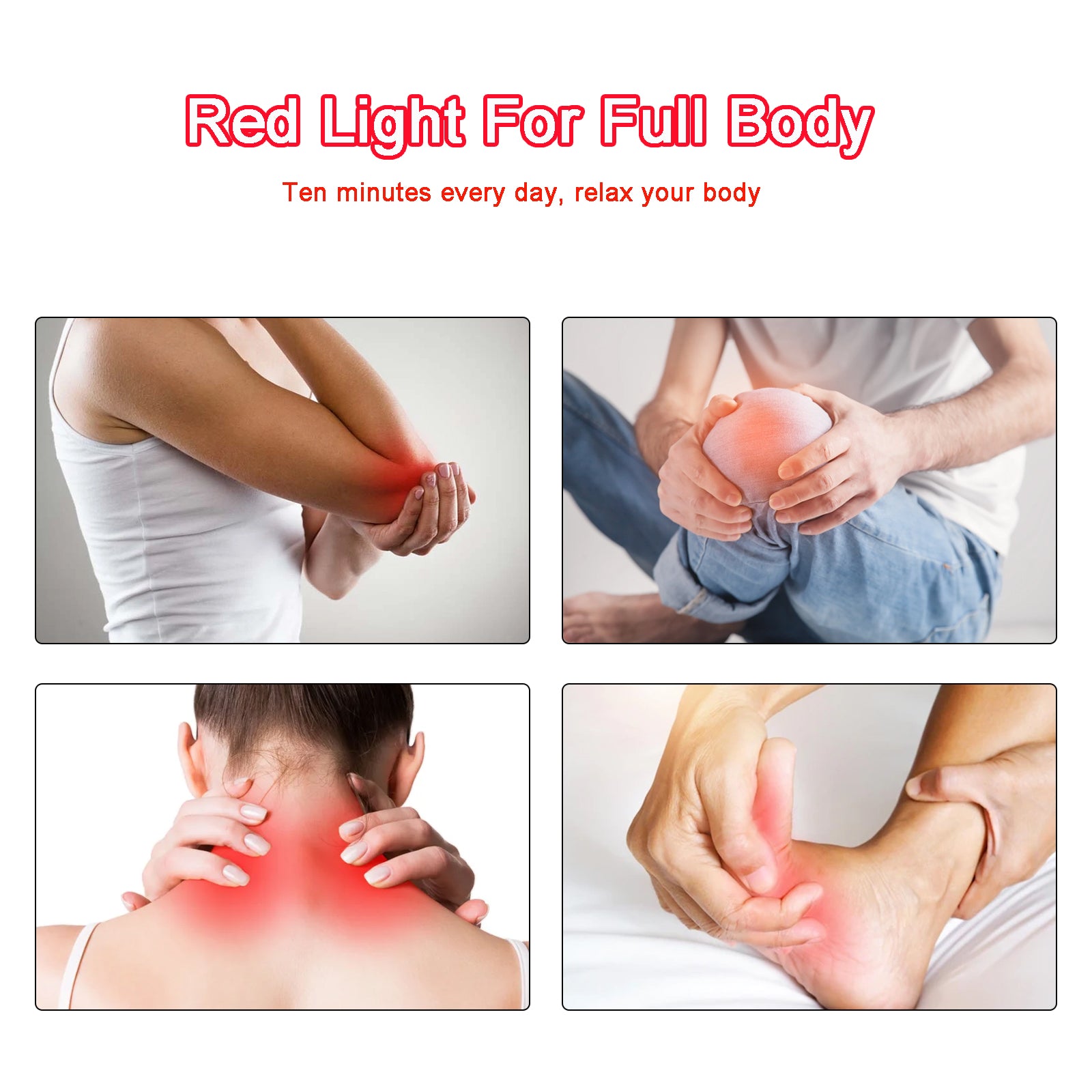 660nm & 850nm Red Light Strip, 9.6 Inch Near Infrared Light Bar with 5 Brightness Levels, USB Powered Red Light for Muscle Relaxation, Home & Fitness Use（2 pcs）