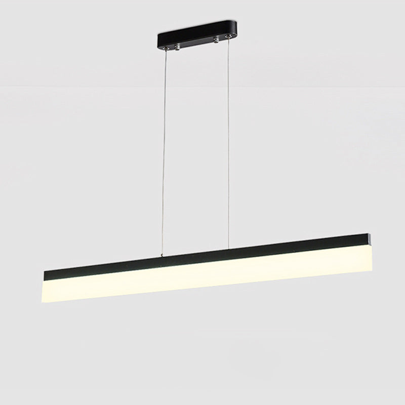 39'' Modern Linear LED Pendant Light - Aluminum & Acrylic Slim Ceiling Fixture for Kitchen Island