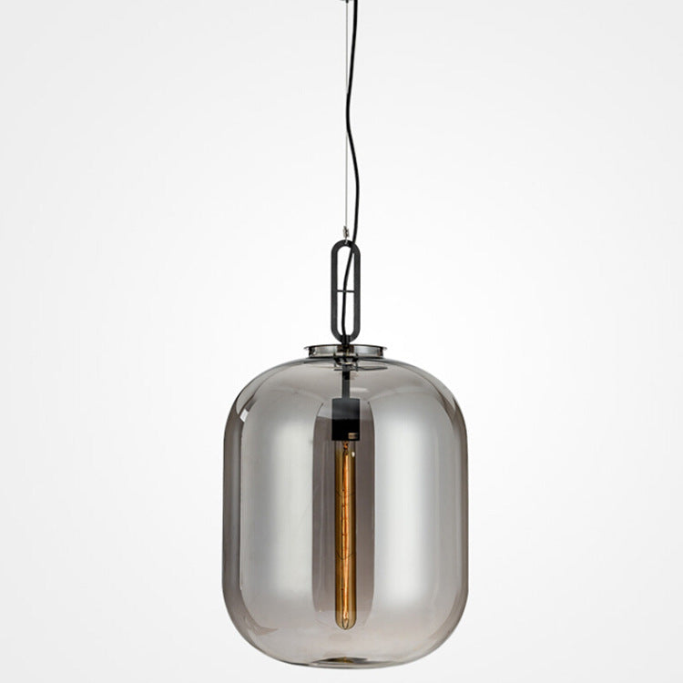 Sleek Glass Jar Pendant Light | Industrial LED Design