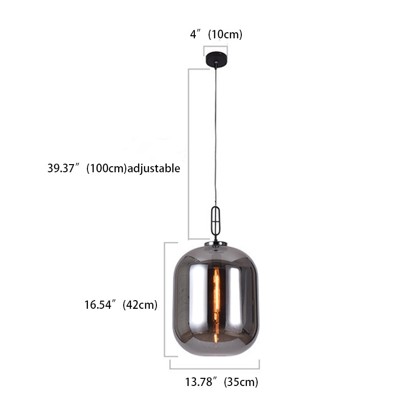 Sleek Glass Jar Pendant Light | Industrial LED Design