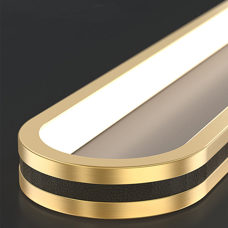 Sleek Linear LED Pendant Light - Modern Metal & Acrylic Hanging Fixture for Bedroom