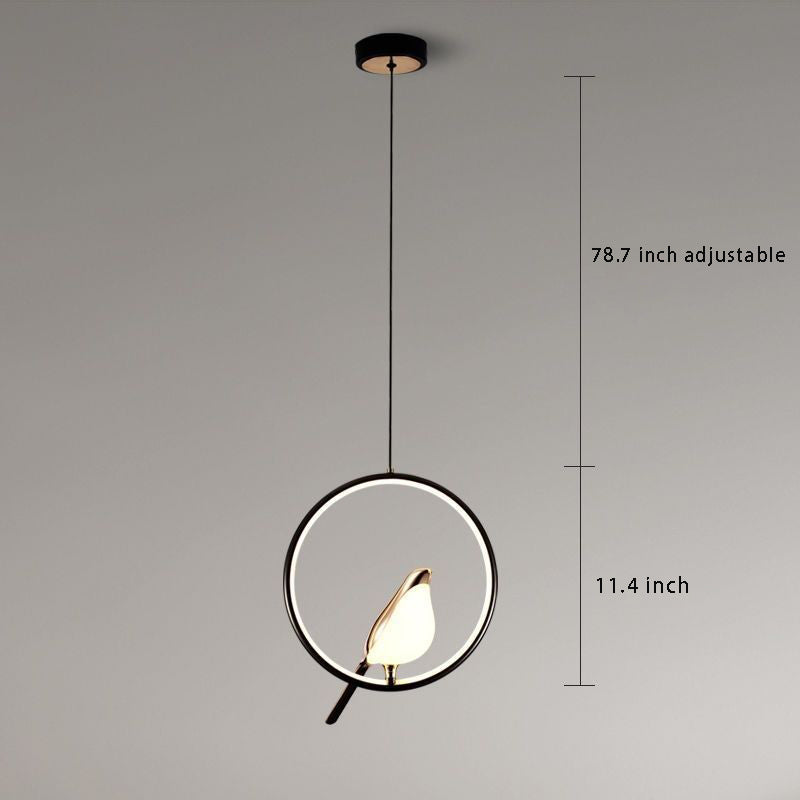 Modern Magpie Circle/Oval Ring Pendant Light