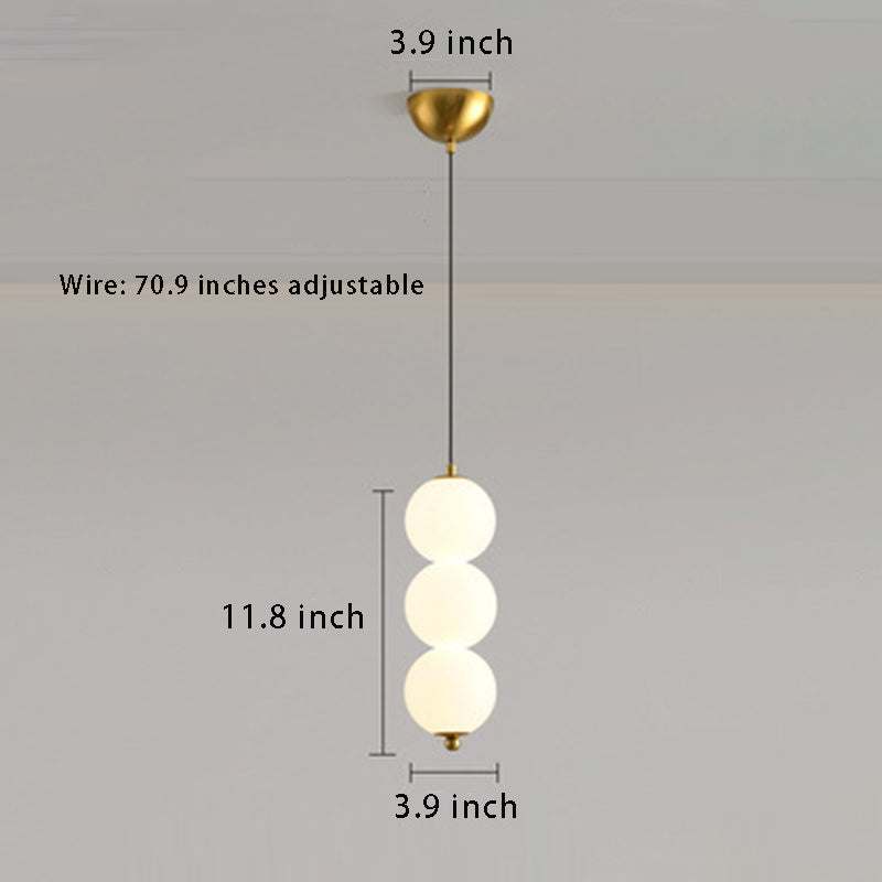 Modern Round String Vertical Balls Pendant – Dimmable LED Chandelier