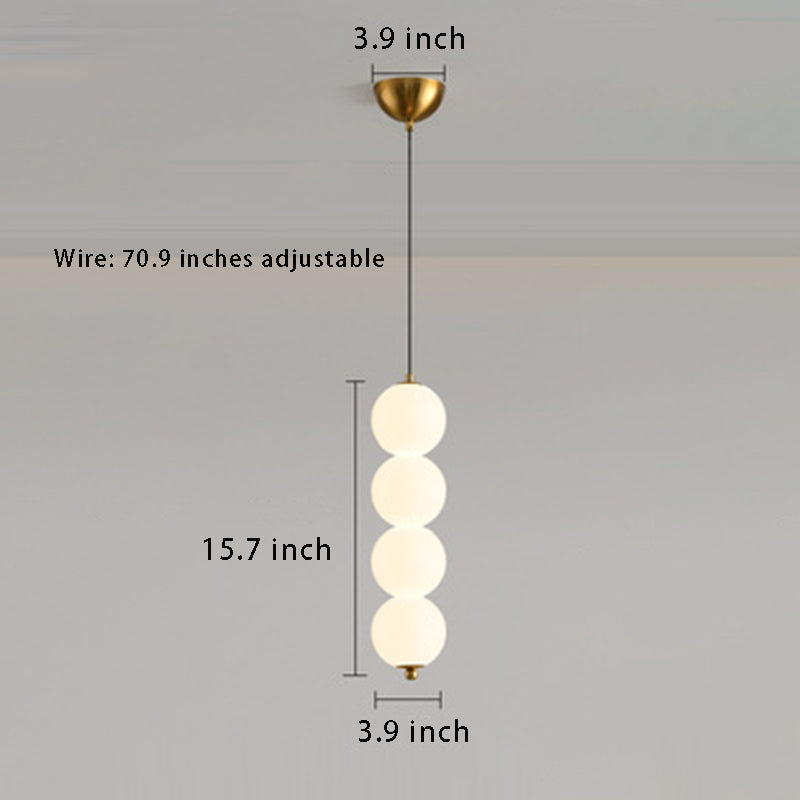 Modern Round String Vertical Balls Pendant – Dimmable LED Chandelier
