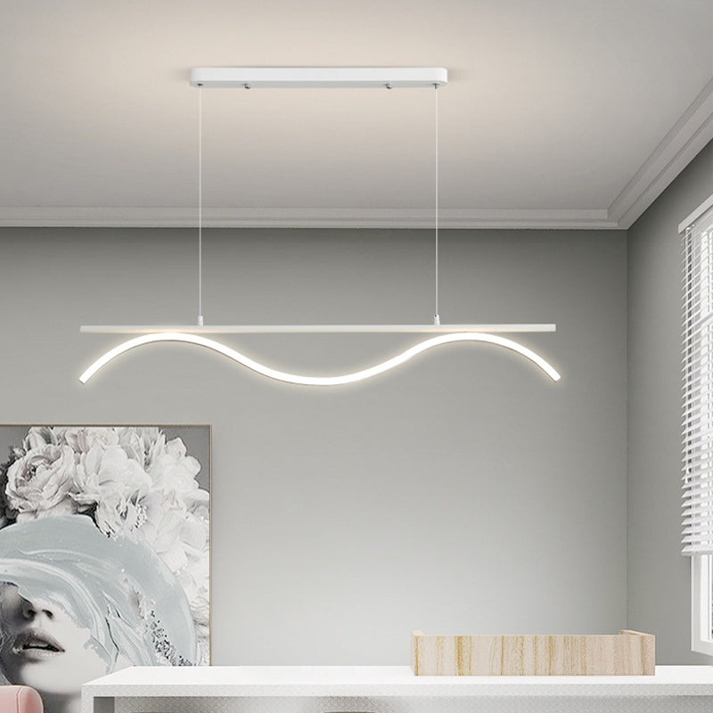 Linear Wave Design 1-Light LED Island Light - 47'' Length