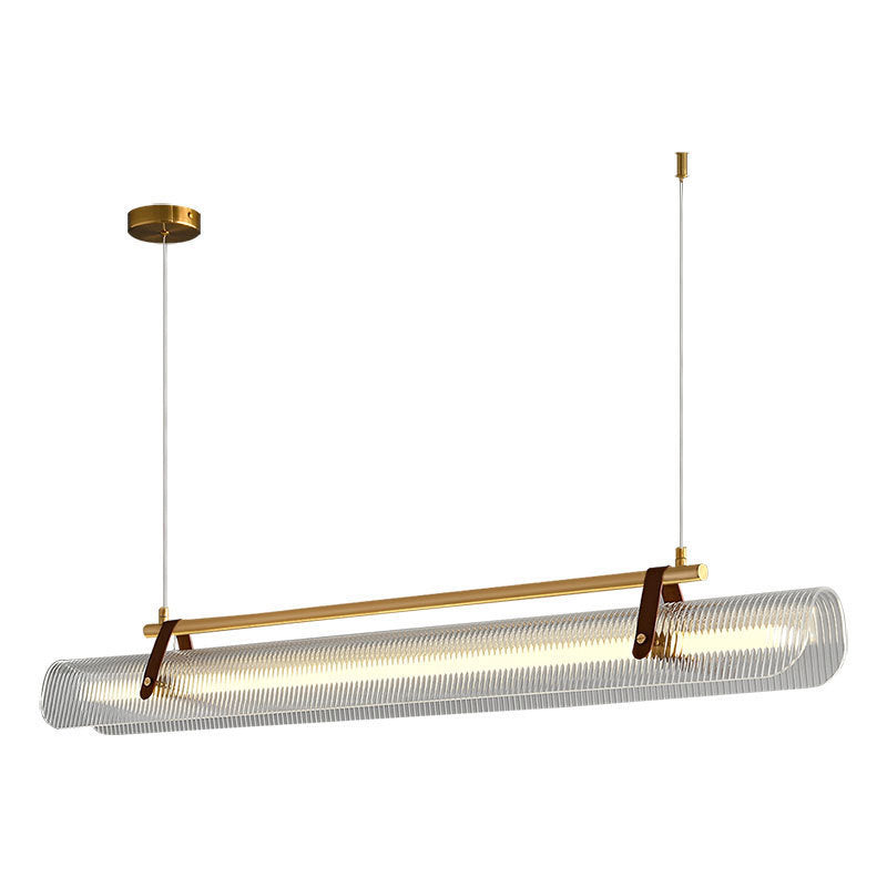 Acrylic Nami Linear Pendant Light , Adjustable Hanging Length, Ideal for Island