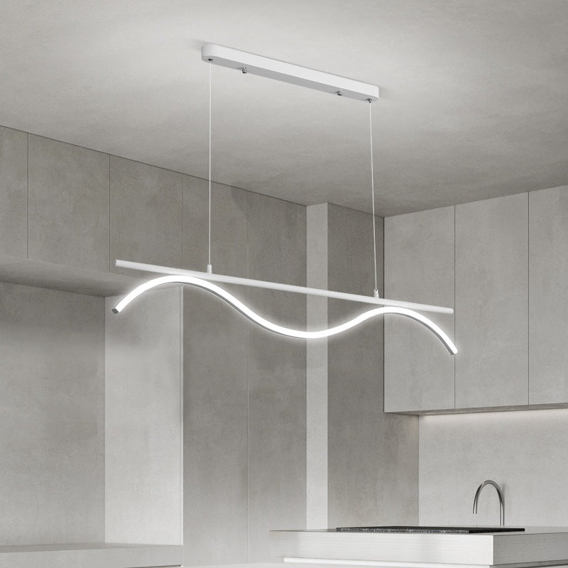 Linear Wave Design 1-Light LED Island Light - 47'' Length