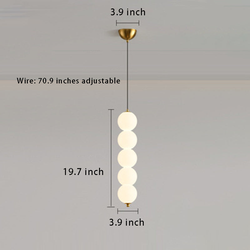 Modern Round String Vertical Balls Pendant – Dimmable LED Chandelier
