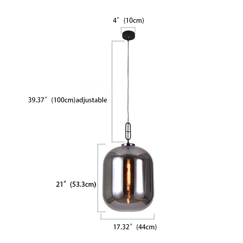 Sleek Glass Jar Pendant Light | Industrial LED Design