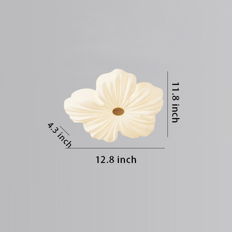 White Acrylic Flower Ceiling Lamp - Nordic Style, LED 3-Step Dimming, Ideal for Bedroom