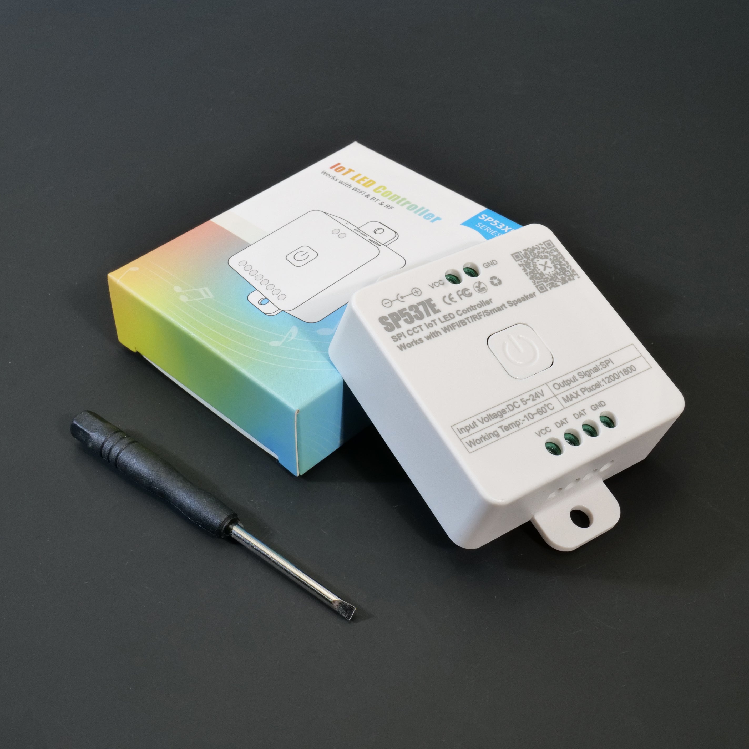 SP536E-SP53CE SPI LED Controller - Wifi (Alexa/Google Home) & BT, 5V-24V for FCOB/WS2812B/WS2811/SK6812/WS2814/RGB/RGBW Strips