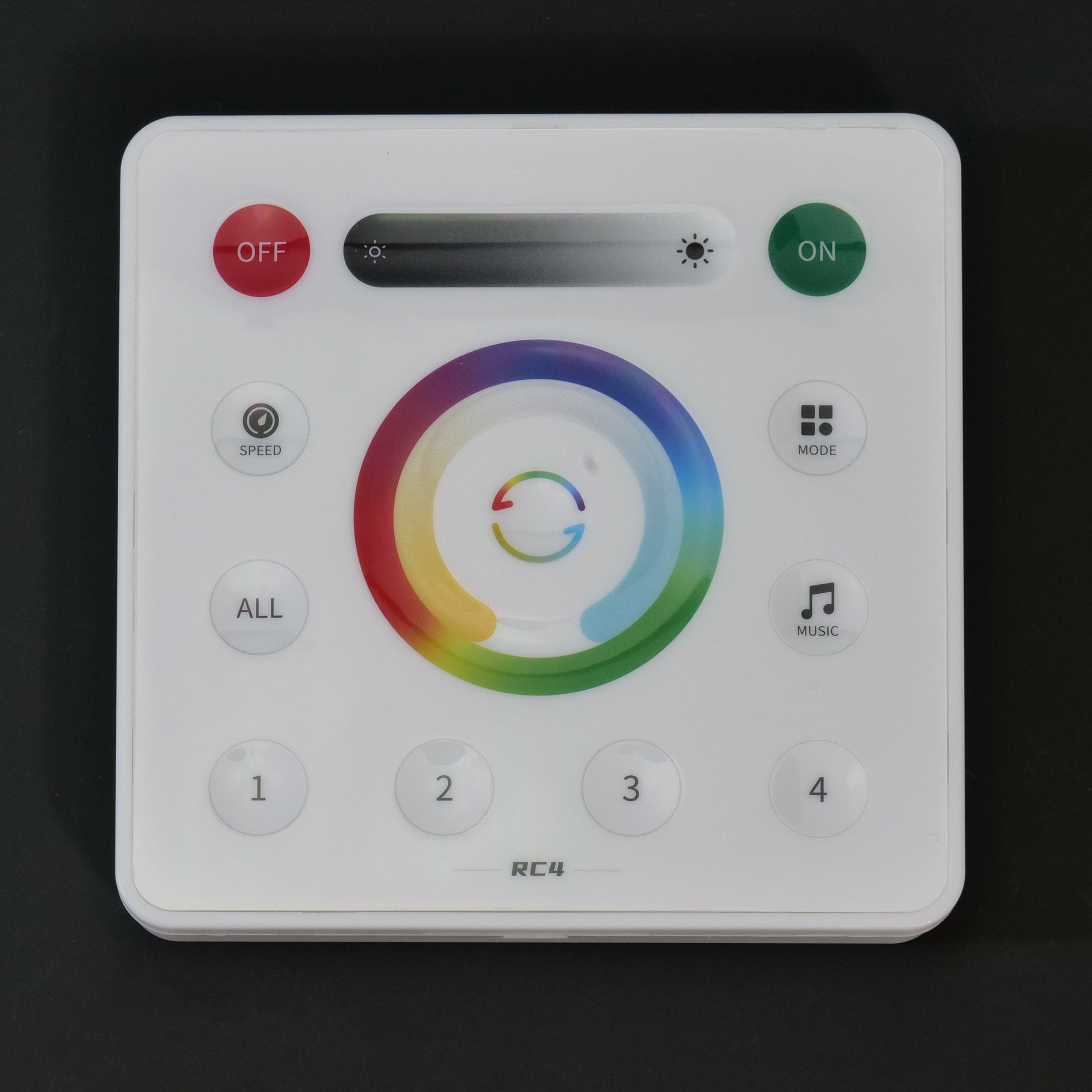 RC1-RC4 2.4GHz Wall Touch LED Remote - SPI PWM for SP63*E Controllers, Compatible with FCOB/DIM/CCT/RGB/RGBW/WS2812B Pixel Strips, 3V