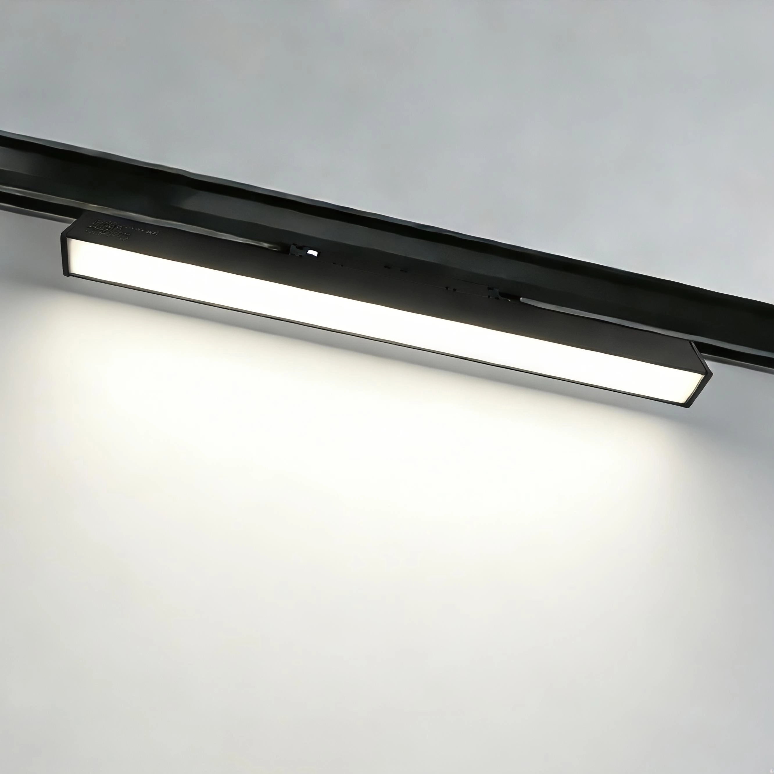 12W Recessed Magnetic Track Flood Light, Magnetic Suction Ceiling Mount, 4000K Neutral White, DC48V Low Voltage Black, for Home/Commercial/Art Exhibition