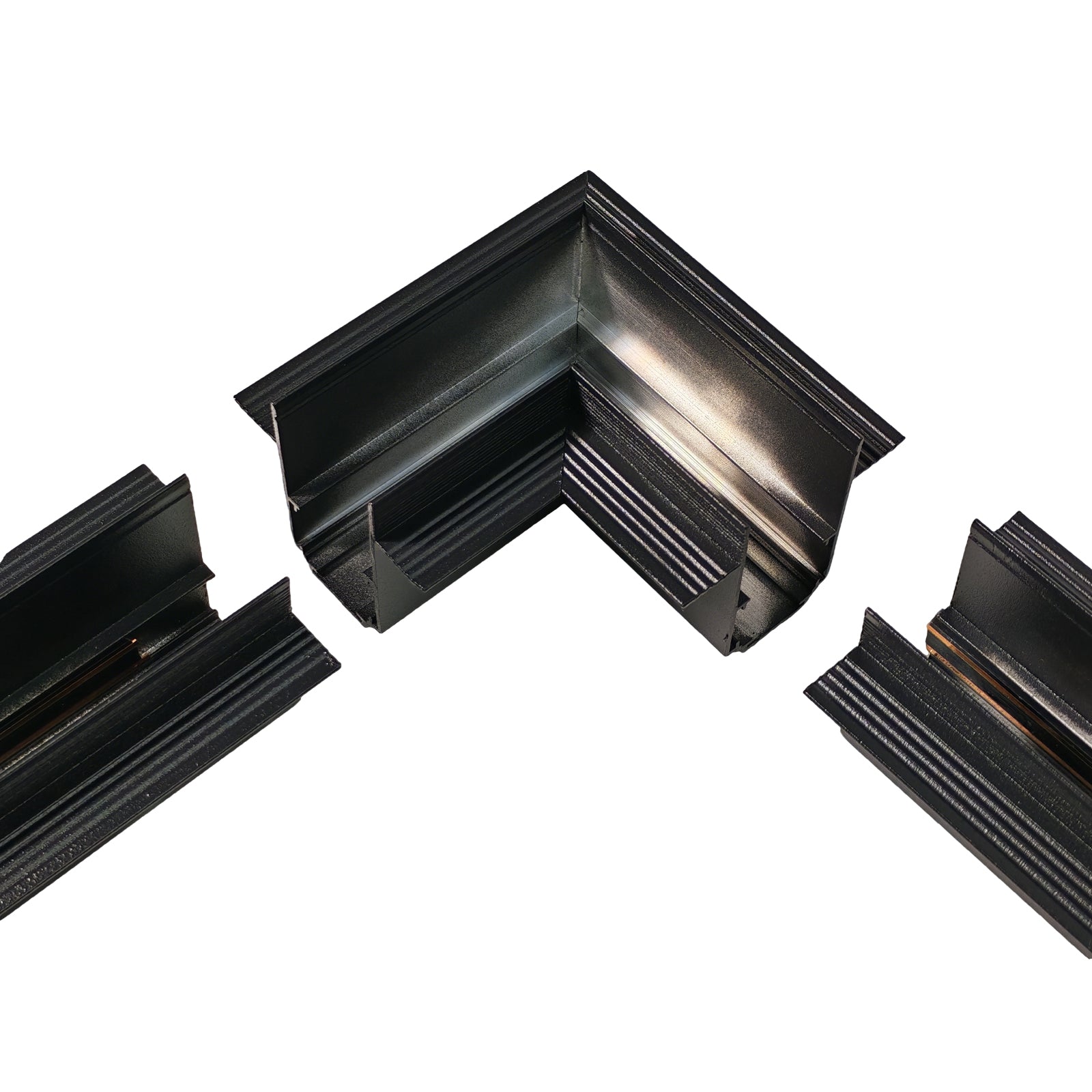 Horizontal Corner Connector for Recessed Magnetic Track Lighting, 48V 2-Wire, L-Shaped Layout, Compatible with Magnetic Track System (Home/Commercial Use)