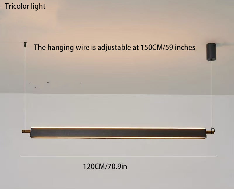 Modern Black Aluminum Linear Kitchen Island Light – 35.4''/47.2'' Sleek Design for Contemporary Spaces